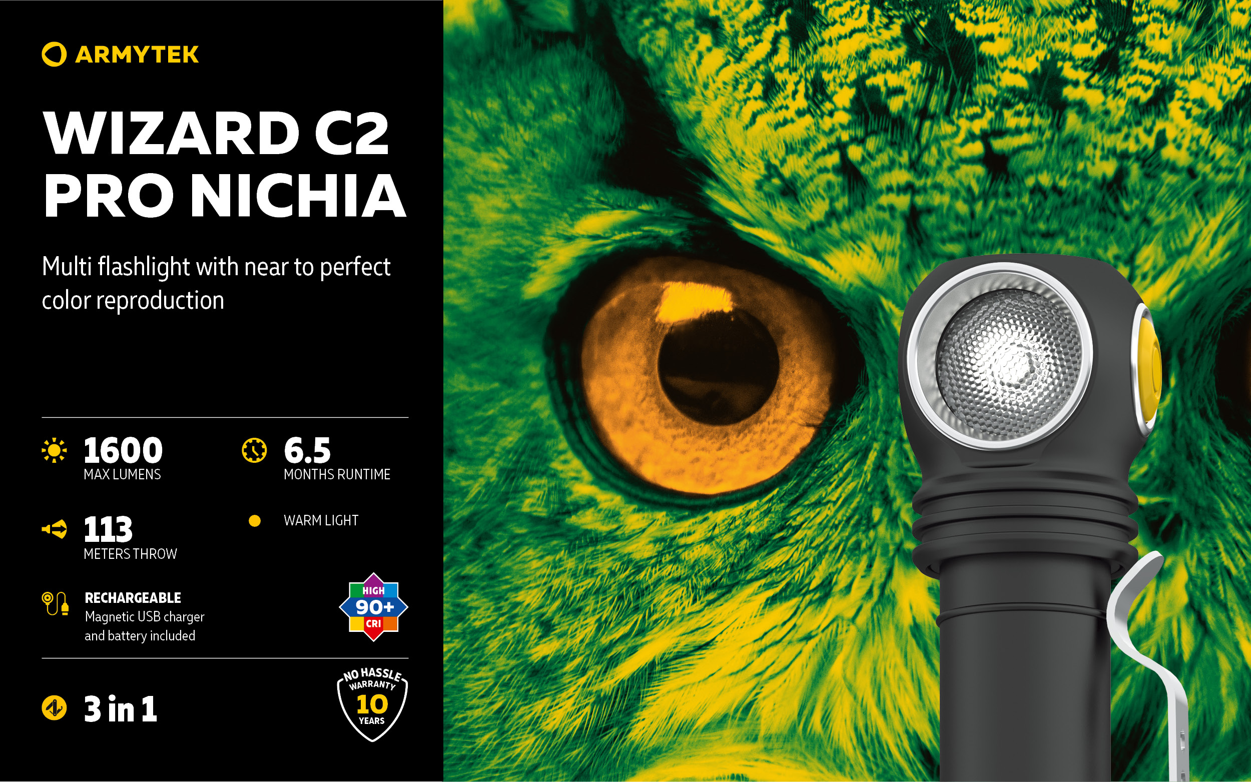 Flashlights :: Models :: Wizard :: Armytek Wizard C2 Pro Nichia